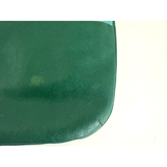 Fossil Crossbody Bag Green Blue Leather Top Zip Multiple-Pockets Convertible - Picture 16 of 16